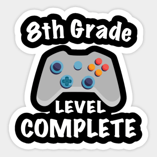 8th Grade Level Complete Sticker